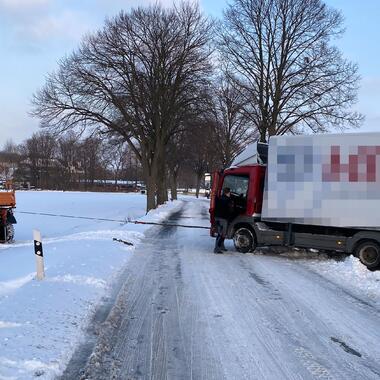 Bergung eines LKW