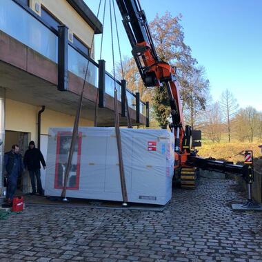 Einbringen des BHKW in die Klinik